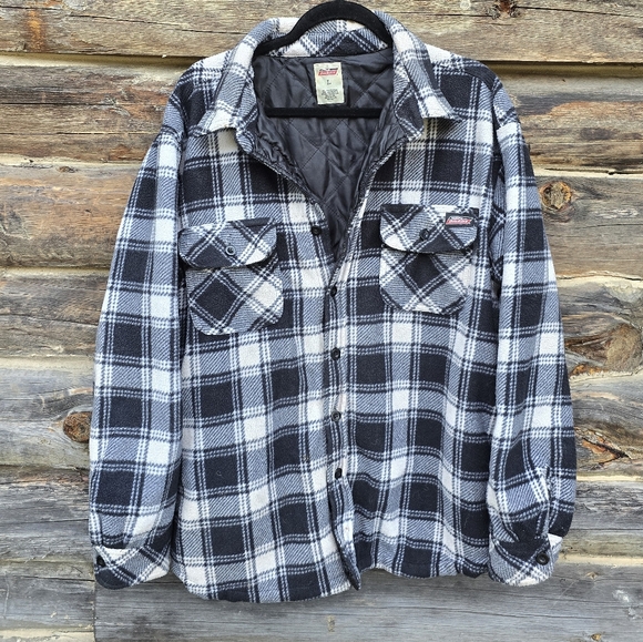 Dickie's Plaid Black and White Men's Jacket - Picture 1 of 5